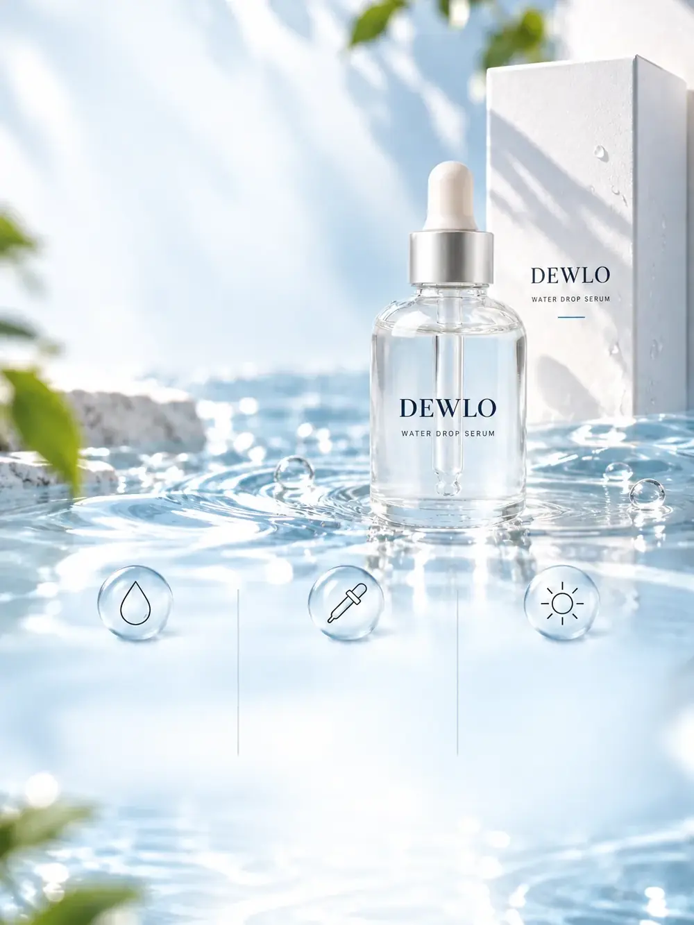 ABOUT DEWLO 복잡하지 않게, 매일의 한 방울 DEWLO는 화려한 표현보다 손이 자주 가는 사용감과 간결한 루틴을 생각합니다. 01 WATER 부드럽게 흐르는 워터리 텍스처 02 DROP 한 방울씩 덜어 쓰는